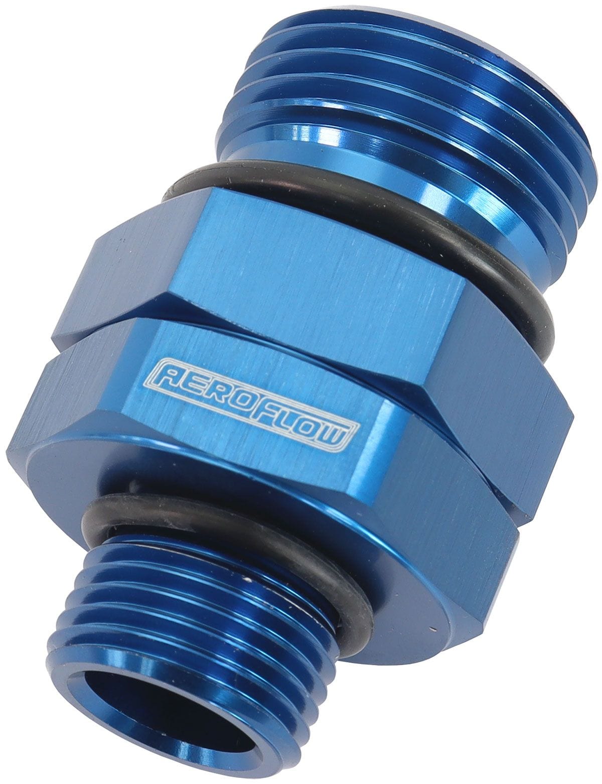 Aeroflow Performance Blue Finish Aeroflow ORB Male to Male Swivel -10 ORB to -8 ORB AF929-10-08 SR