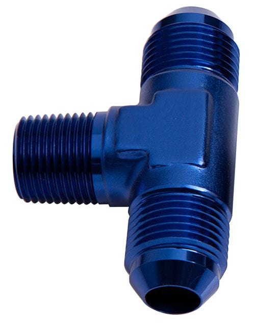 Aeroflow Performance Blue Finish Aeroflow Tee with NPT On Side 3/8" to -8AN AF825-08 SR
