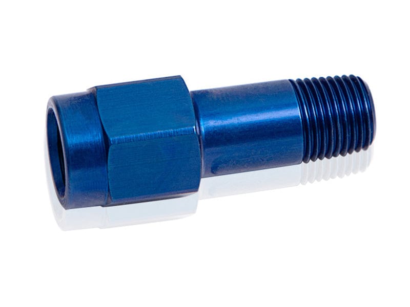 Aeroflow Performance Blue Finish. Extension Length is 1-1/2" Aeroflow NPT Male-Female Extension 1/4" AF372-04 SR