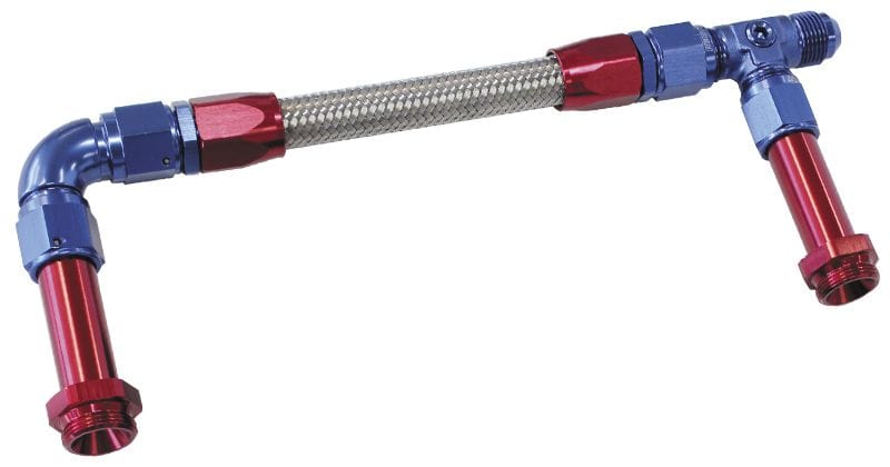 Aeroflow Performance Blue Finish. Suits Holley Dual Fuel Line Aeroflow Carburettor Inlet Rail Kit -8AN (241mm) 4150 AF160-08 SR