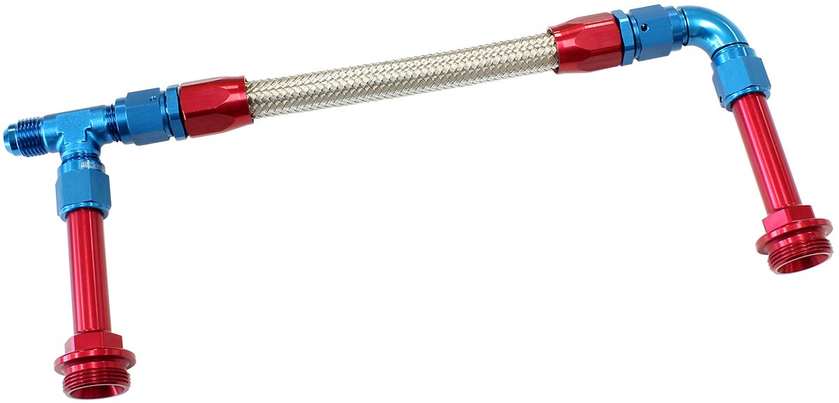 Aeroflow Performance Blue Finish. Suits Holley Dual Fuel Line With Dual Metering Blocks Aeroflow Carburettor Inlet Rail Kit -6AN AF160-06-2 SR
