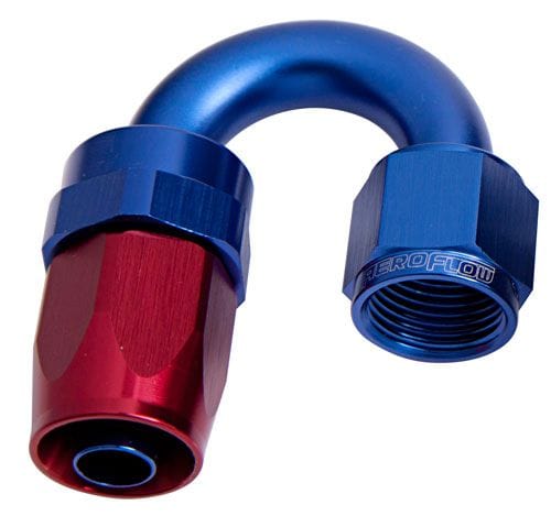 Aeroflow Performance Blue/Red Finish. Suit 100 & 450 Series Hose Aeroflow 100 Series Taper 180° Swivel Hose End -20AN AF106-20 SR