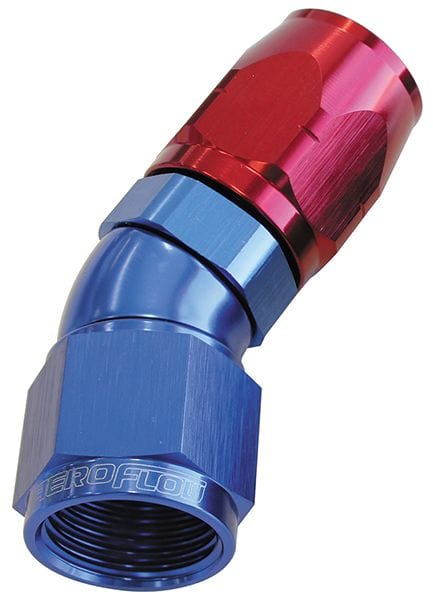 Aeroflow Performance Blue/Red Finish. Suits 100 & 450 Series Hose Aeroflow 550 Series Cutter One-Piece Full Flow Swivel 30° Hose End -16AN AF557-16 SR