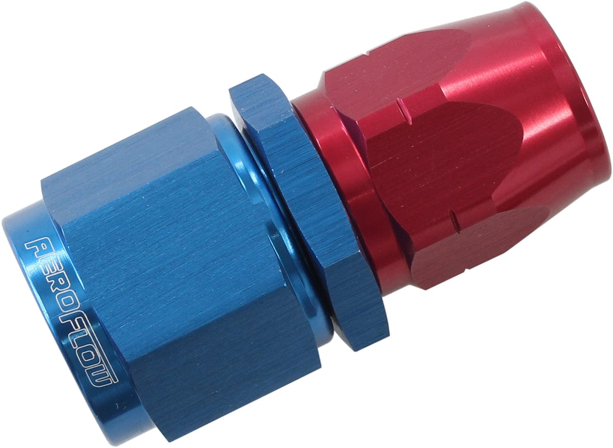 Aeroflow Performance Blue/Red Finish. Suits 100 & 450 Series Hose Aeroflow 550 Series Cutter Style One Piece Straight Stepped Hose End -8AN to -6 Hose AF50 SR
