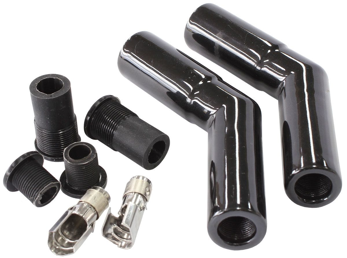 Aeroflow Performance Contains 2 x Boots & 2 x Terminals Aeroflow Xpro Ceramic 135° Boot & Terminal Kit, 2 Pack AF4038-3333C-2 SR