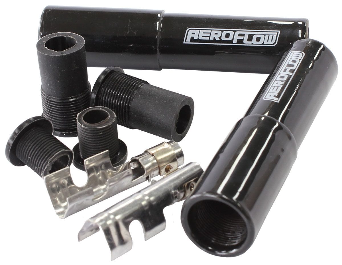 Aeroflow Performance Contains 2 x Boots & 2 x Terminals Aeroflow Xpro Ceramic Straight Boot & Terminal Kit, 2 Pack AF4038-3301C-2 SR