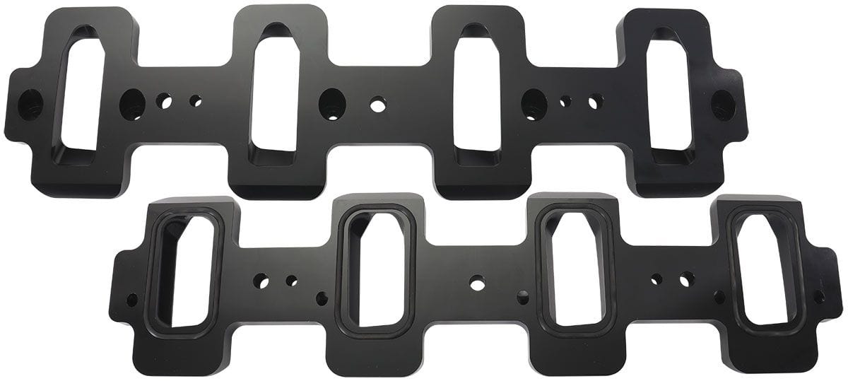 Aeroflow Performance Different length intake manifold bolts may be required (not included) Aeroflow GM LS Cathedral Port to Rectangle Port Aluminium Intake Adapters AF1850-1009 SR