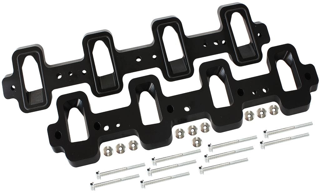 Aeroflow Performance Different length intake manifold bolts may be required (not included) Aeroflow GM LS Rectangle Port to Cathedral Port Aluminium Intake Adapters AF1850-1007 SR