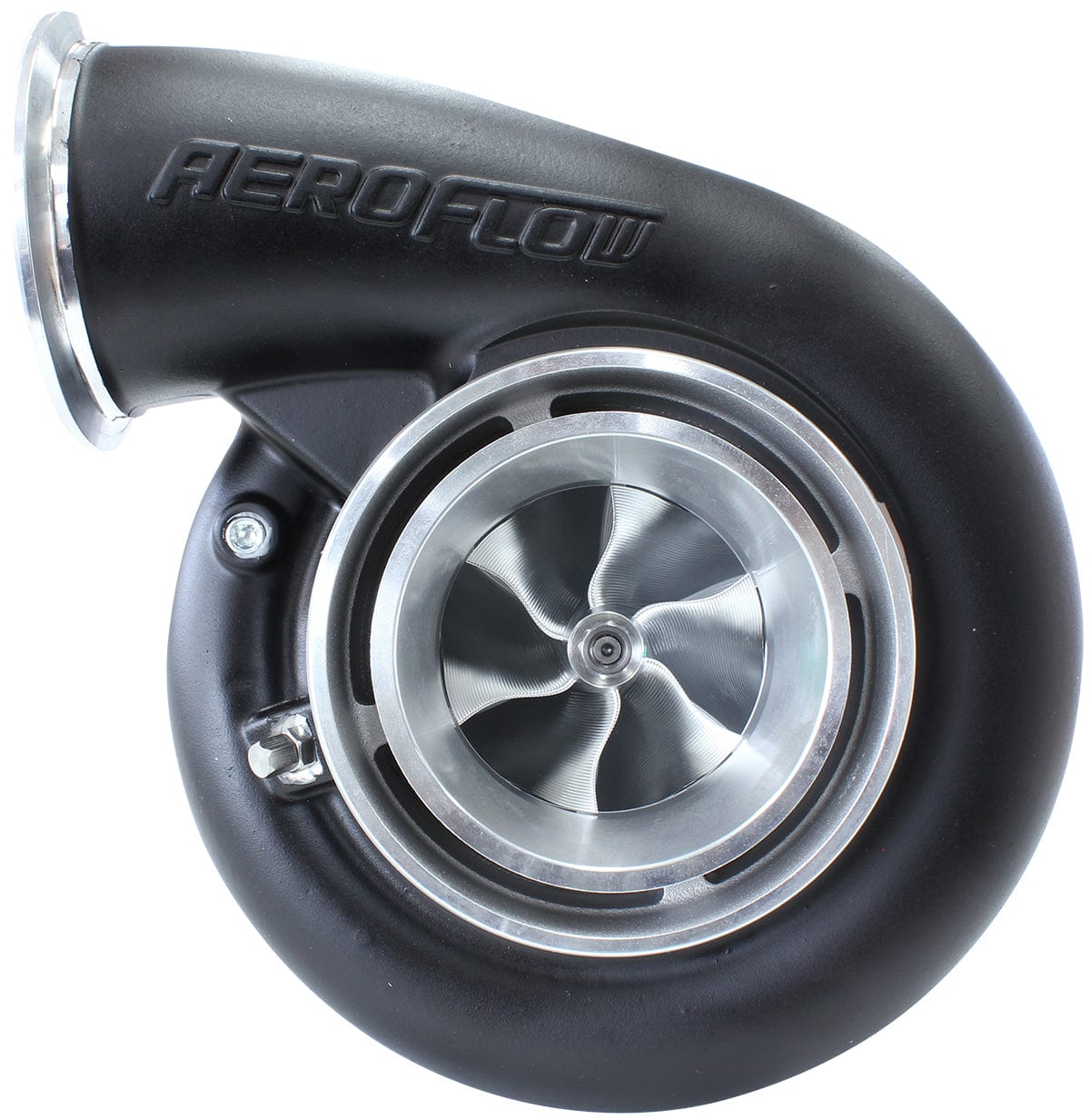 Aeroflow Performance External Wastegate, T4 Twin Entry Inlet Flange, V-Band Exhaust Flange Aeroflow BOOSTED B7875 T4 .96 Reverse Rotation Turbocharger 1150HP, Hi Temp Black Finish SR