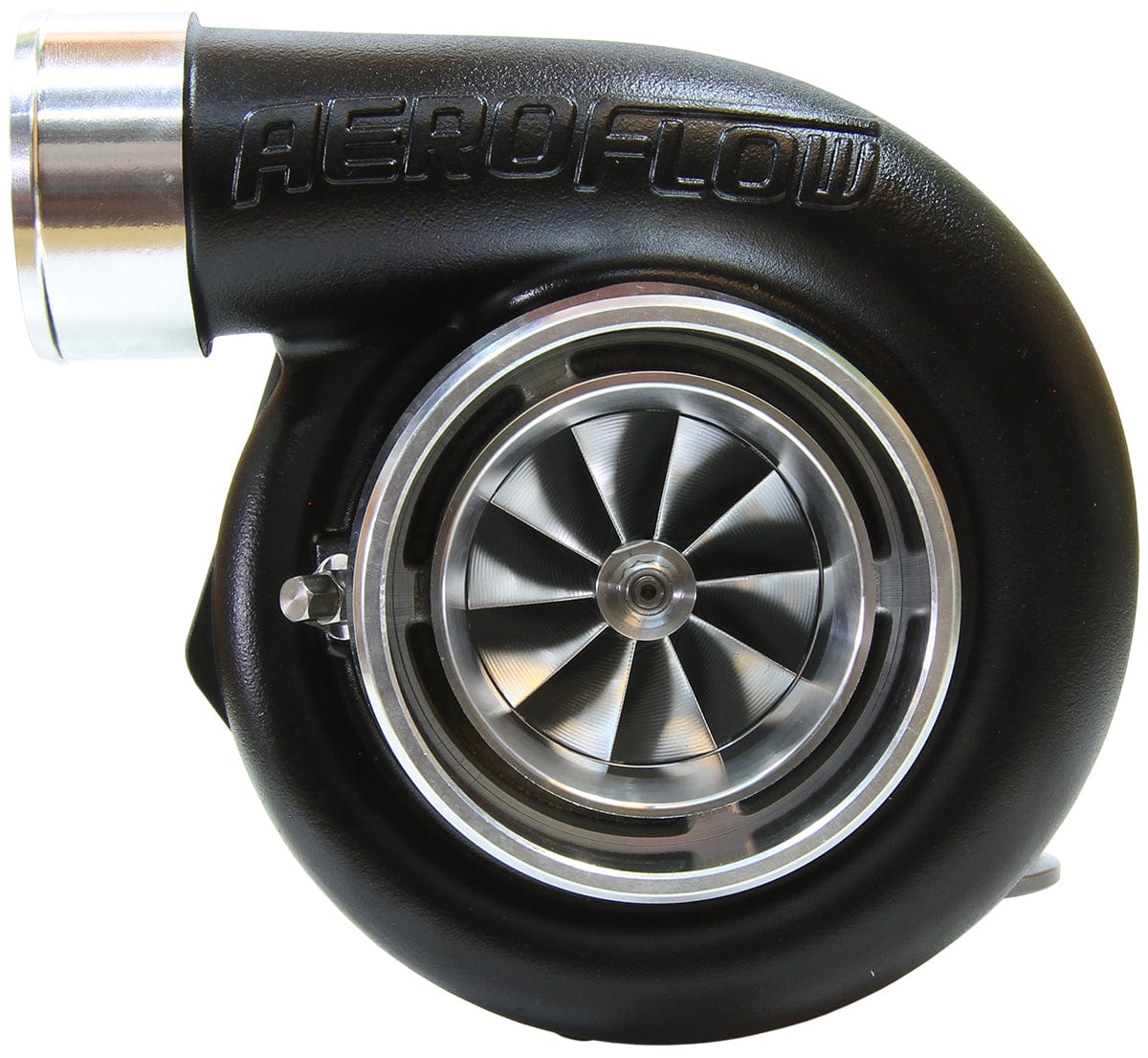 Aeroflow Performance External Wastegate, V-Band Inlet & Exhaust Flanges Aeroflow BOOSTED 6662 1.01 Reverse Rotation Turbocharger 900HP, Hi Temp Black Finish AF80 SR