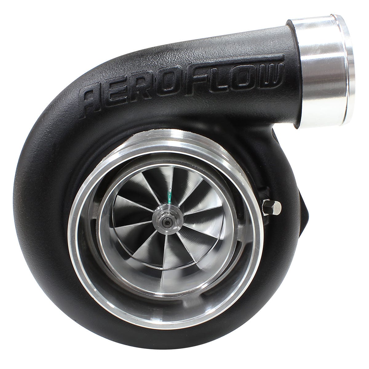 Aeroflow Performance External Wastegate, V-Band Inlet & Exhaust Flanges Aeroflow BOOSTED 6662 V-Band .83 Turbocharger 900HP, Hi Temp Black Finish AF8005-3022BLK SR
