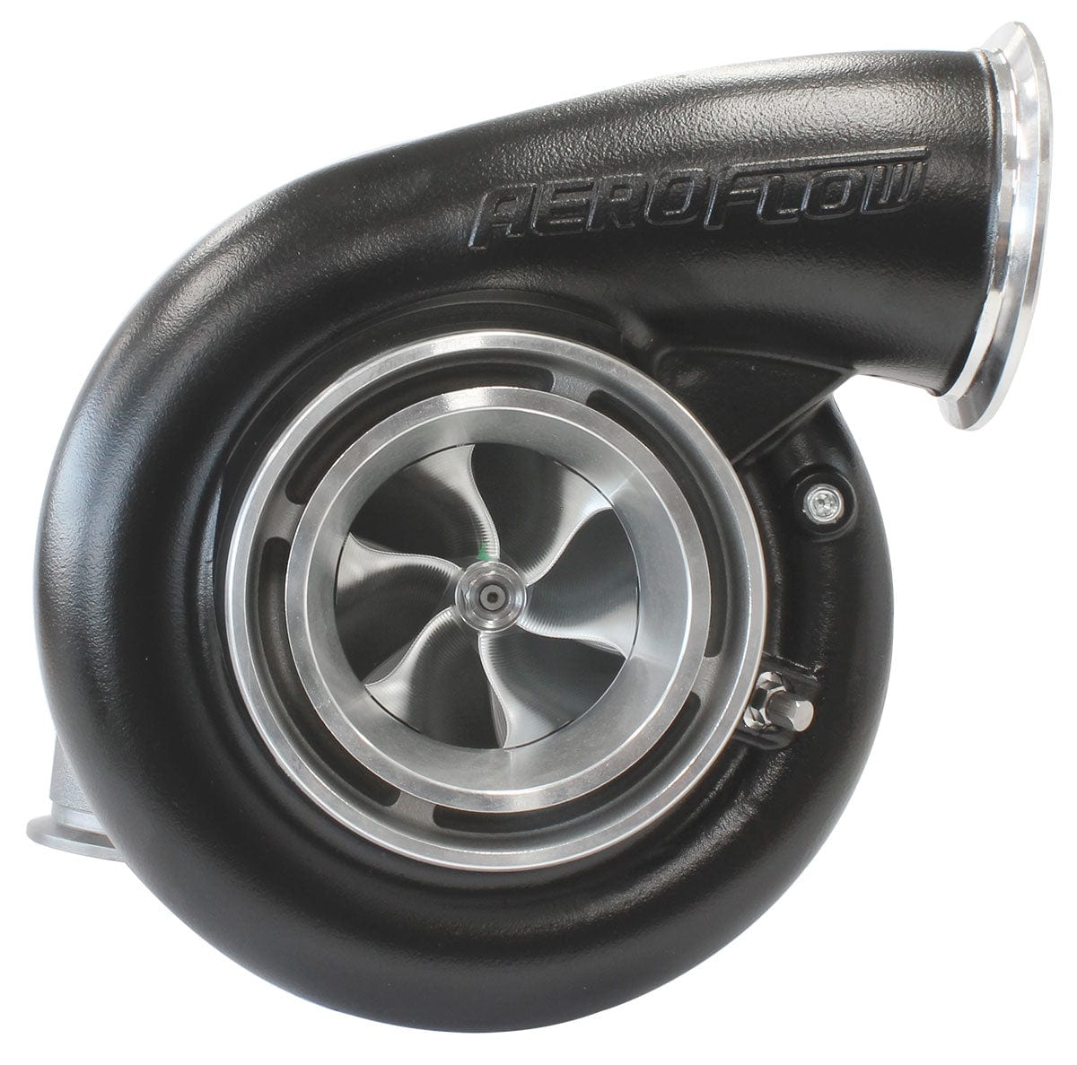 Aeroflow Performance External Wastegate, V-Band Inlet & Exhaust Flanges Aeroflow BOOSTED B7875 V-Band 1.28 Turbocharger 1150HP, Hi Temp Black Finish AF8006-4025B SR