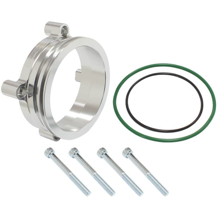 Aeroflow Performance Fabrication Bosch DBW Adapter, Silver Finish 
suits 74mm Bosch DBW and 3" Intercooler Clamp SR