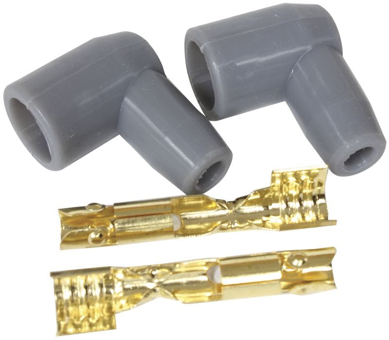 Aeroflow Performance Grey, 2 pack Aeroflow Xpro Silicone 90° Socket Style Distributor/Coil Boots & Terminals AF4530-3321 SR