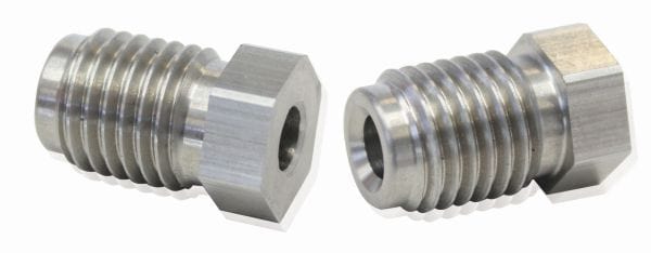 Aeroflow Performance M12 -1.0mm to 3/16" Hard Aeroflow Stainless Steel Inverted Flare Tube Nuts (Pair) AF367 SR