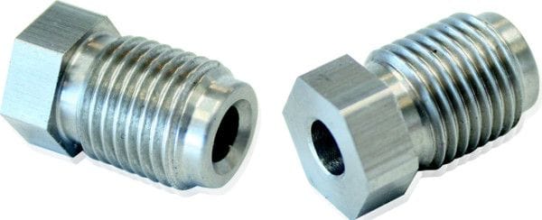Aeroflow Performance M12 -1.5mm to 3/16" Hard Aeroflow Stainless Steel Inverted Flare Tube Nuts (Pair) AF377 SR