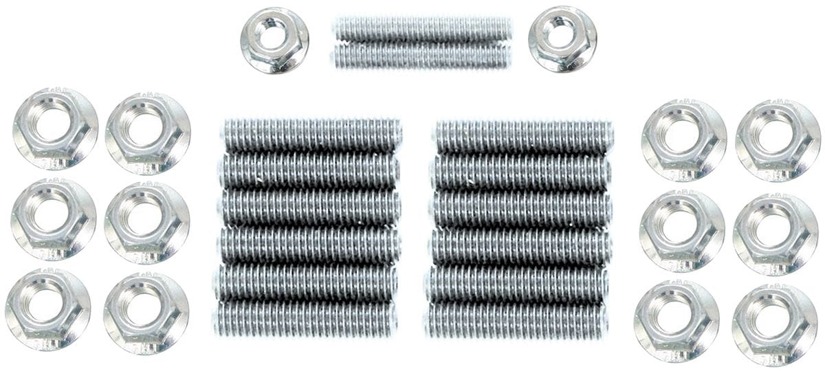 Aeroflow Performance M8 and M6 Steel Studs and Nuts, Pack of 14. Aeroflow GM LS Oil Pan Stud Kit AF82-2050 SR