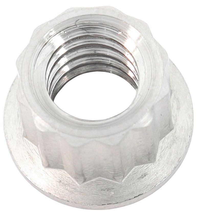 Aeroflow Performance Natural Finish, Sold Single. Aeroflow 1/4" Titanium 12 Point Nut AF3511-0010 SR