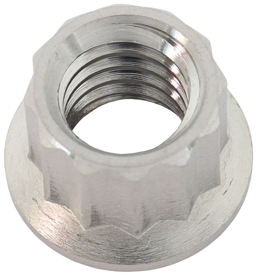 Aeroflow Performance Natural Finish, Sold Single. Aeroflow 5/16" Titanium 12 Point Nut AF3512-0010 SR