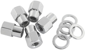 Aeroflow 0.550" Shank Open Chrome Wheel Nuts - M12 x 1.25mm AF3035-6000