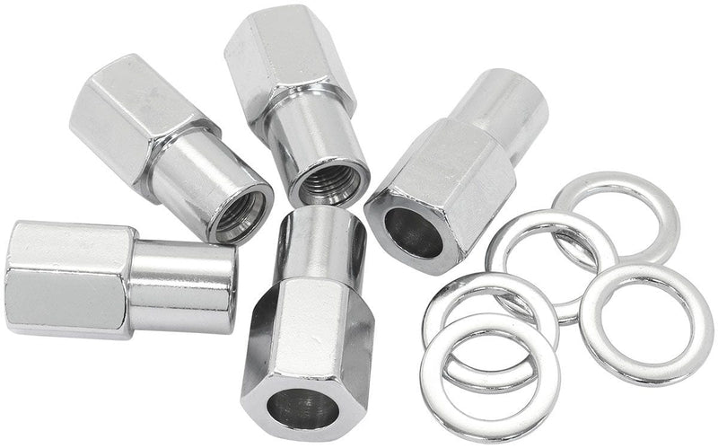 Aeroflow 0.750" Shank Open Chrome Wheel Nuts - 7/16-20" AF3031-7000