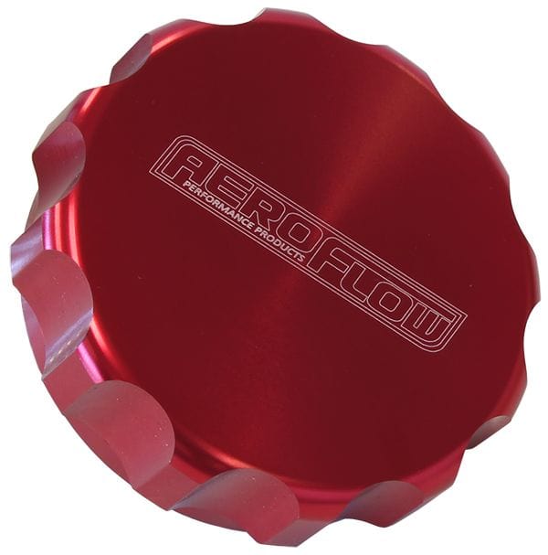 Aeroflow Performance Red Finish Aeroflow 1-1/2" Billet Aluminium Filler Cap AF59-460-24R SR