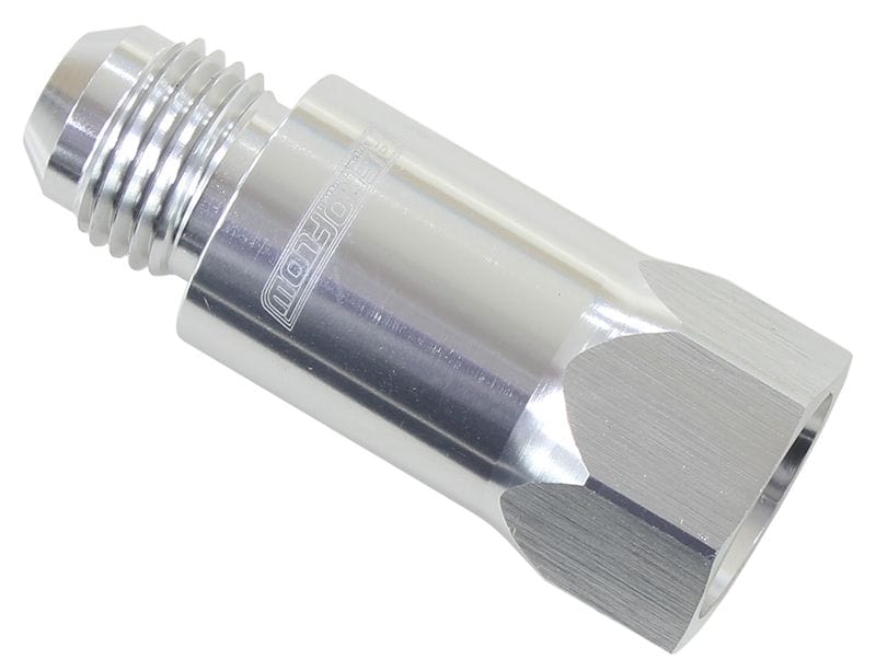Aeroflow Performance Silver Finish. -8 Female ORB to -8 Male AN Aeroflow Roll Over Valve -8AN AF614-08S SR