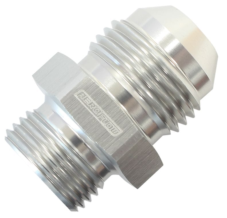 Aeroflow Performance Silver Finish Aeroflow 3/4" BSPP to -10AN Adapter AF754-10S SR