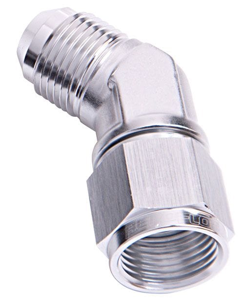 Aeroflow Performance Silver Finish Aeroflow 45° Female/Male Flare Swivel -10AN AF142-10S SR