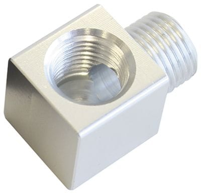 Aeroflow Performance Silver Finish Aeroflow 90° Female 1/8" NPT to Male 1/8" NPT Elbow AF896-02S SR