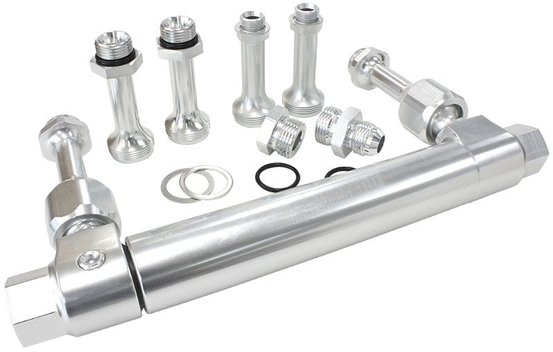 Aeroflow Performance Silver Finish Aeroflow Adjustable Billet Fuel Log AF64-2037S SR