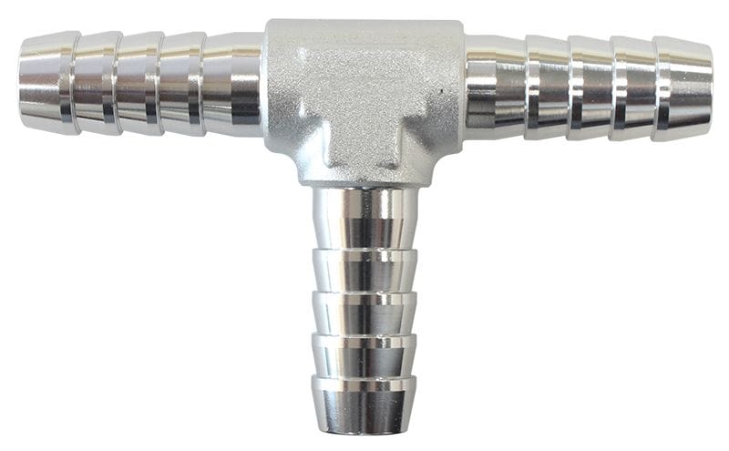 Aeroflow Performance Silver Finish Aeroflow Aluminium T-Piece 1/8" (3mm) O.D AF64-4200S SR