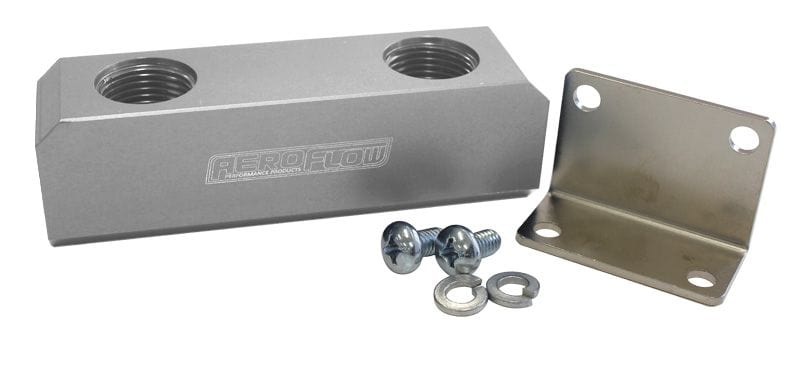 Aeroflow Performance Silver Finish Aeroflow Billet Log Type Fuel Block -12ORB AF452-12S SR