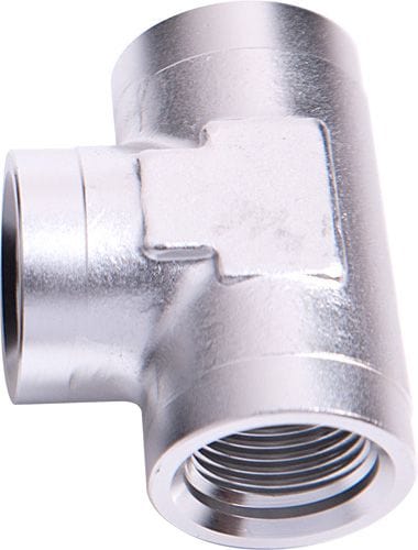Aeroflow Performance Silver Finish Aeroflow Female Tee ORB -20AN AF938-20S SR