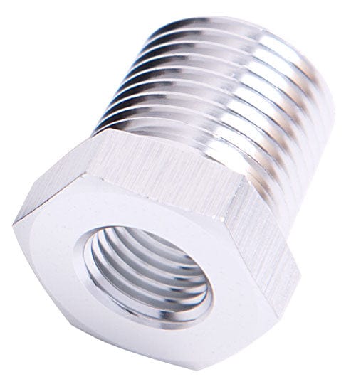 Aeroflow Performance Silver Finish Aeroflow NPT Pipe Reducer 3/8" to 1/4" AF912-06-04S SR