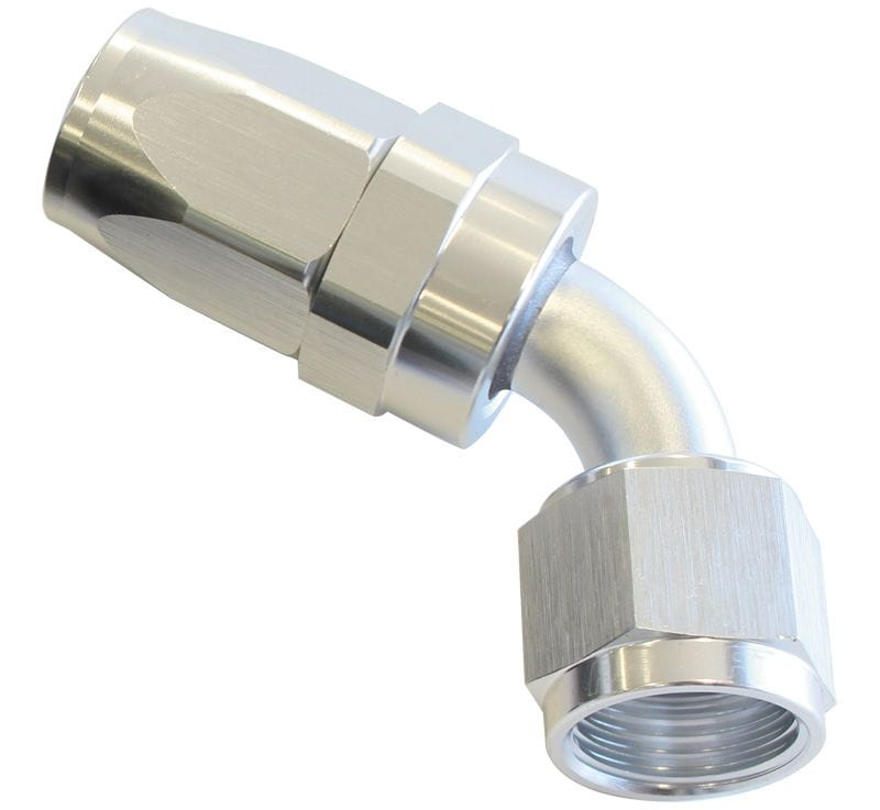 Aeroflow Performance Silver Finish. Suit 100 & 450 Series Hose Aeroflow 100 Series Taper 60° Swivel Hose End -12AN AF118-12S SR
