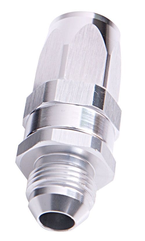 Aeroflow Performance Silver Finish. Suit 100 & 450 Series Hose Aeroflow Male AN Taper Swivel Straight Hose End -6AN to -6AN AF840-06S SR