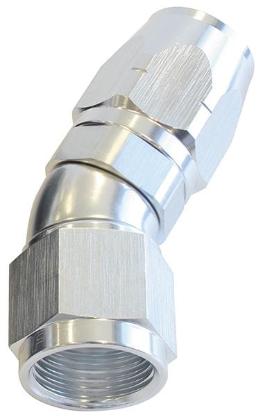 Aeroflow Performance Silver Finish. Suits 100 & 450 Series Hose Aeroflow 550 Series Cutter One-Piece Full Flow Swivel 30° Hose End -10AN AF557-10S SR