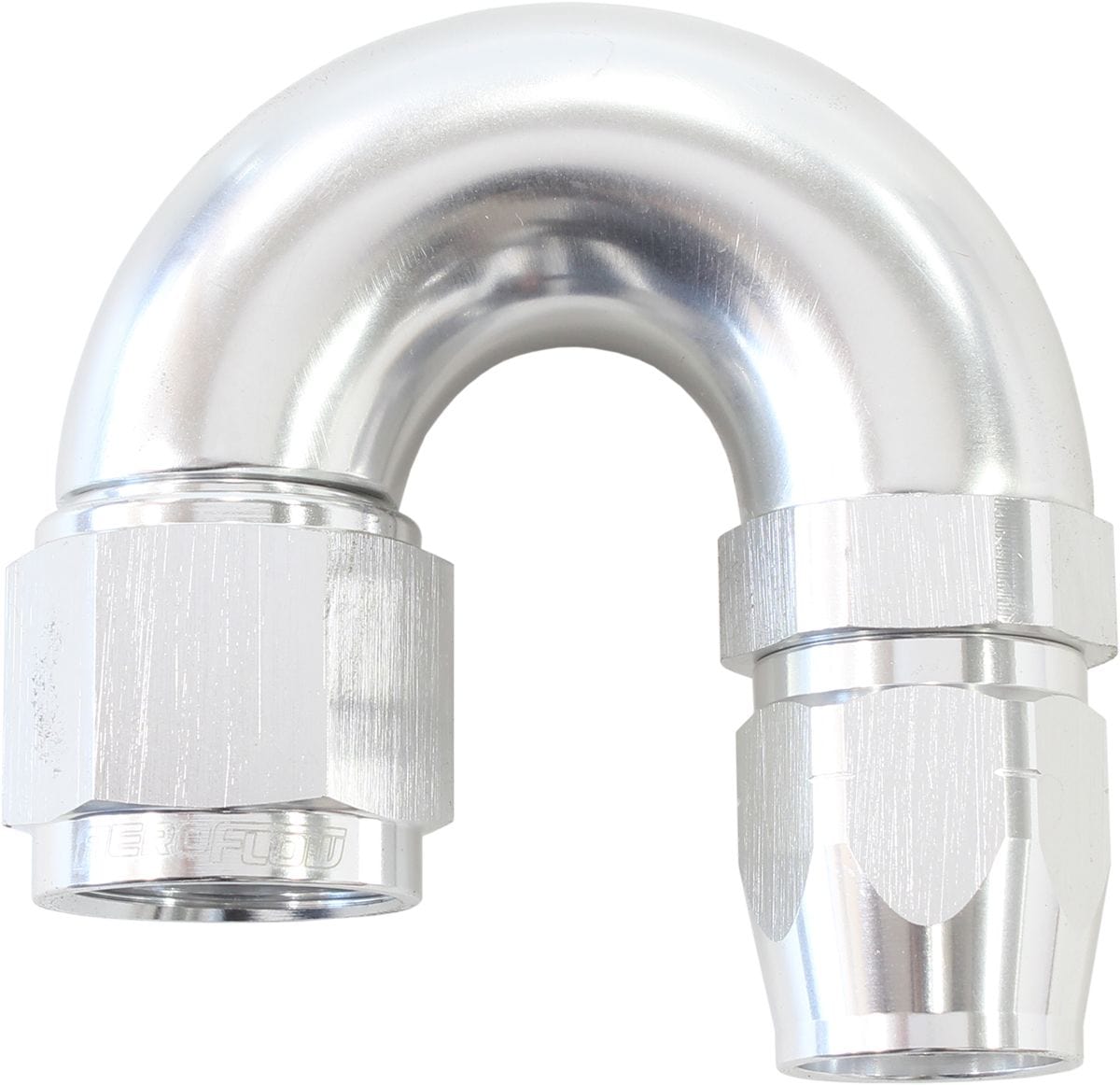 Aeroflow Performance Silver Finish. Suits 100 & 450 Series Hose Aeroflow 550 Series Cutter Style One Piece Swivel 180° Stepped Hose End -8AN to -6 Hose A SR
