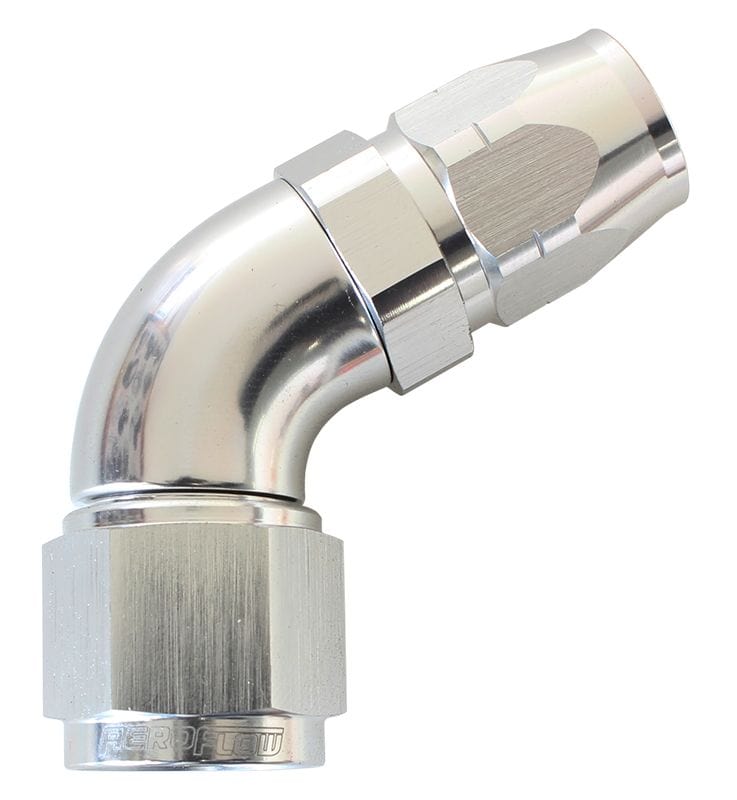 Aeroflow Performance Silver Finish. Suits 100 & 450 Series Hose Aeroflow 550 Series Cutter Style One Piece Swivel 60° Stepped Hose End -8AN to -6 Hose AF SR