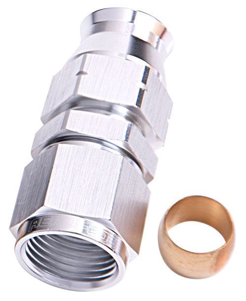 Aeroflow Performance Silver Finish. Suits Aeroflow, Moroso & Russell Tubing Aeroflow Tube to Female AN Adapter 3/8" to -6AN AF109-06S SR