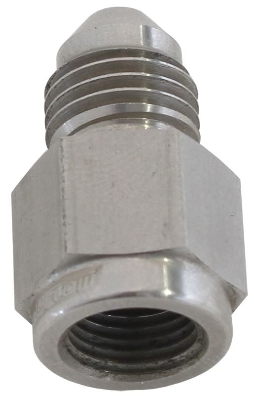 Aeroflow Performance Stainless Steel Aeroflow Straight Female NPT to Male AN Adapter 1/8" to -4AN AF370-04SS SR