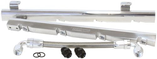 Aeroflow Performance Suit 14mm Full Length Fuel Injectors, -8ORB Ports Aeroflow Holden 304-355 V8 Billet EFI Fuel Rails - Polished AF64-2008P SR