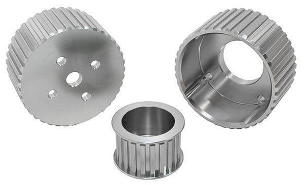 Aeroflow Performance Suit 253 to 308 Holden V8 with Large Bearing Water Pump Aeroflow Holden Gilmer Drive Kit (Belt not included) - Silver Finish AF64-3003 SR