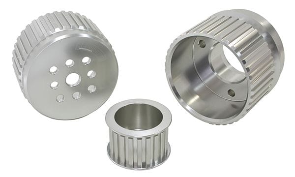 Aeroflow Performance Suit Chev Small Block and Big Block V8 with Long Water Pump Aeroflow Chevrolet Gilmer Drive Kit (Belt not included) - Silver Finish AF64-3001 SR