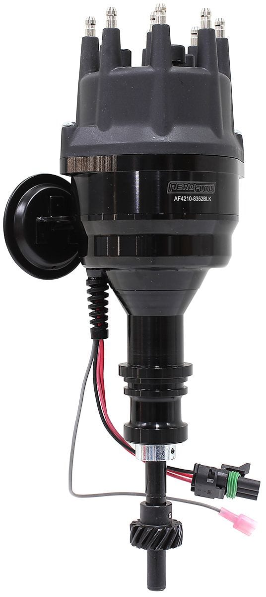 Aeroflow Performance Suit Ford 289 and 302 Windsor V8 Aeroflow XPRO Ford Windsor Ready to Run Distributor, Black Anodised Body with Black Cap A SR
