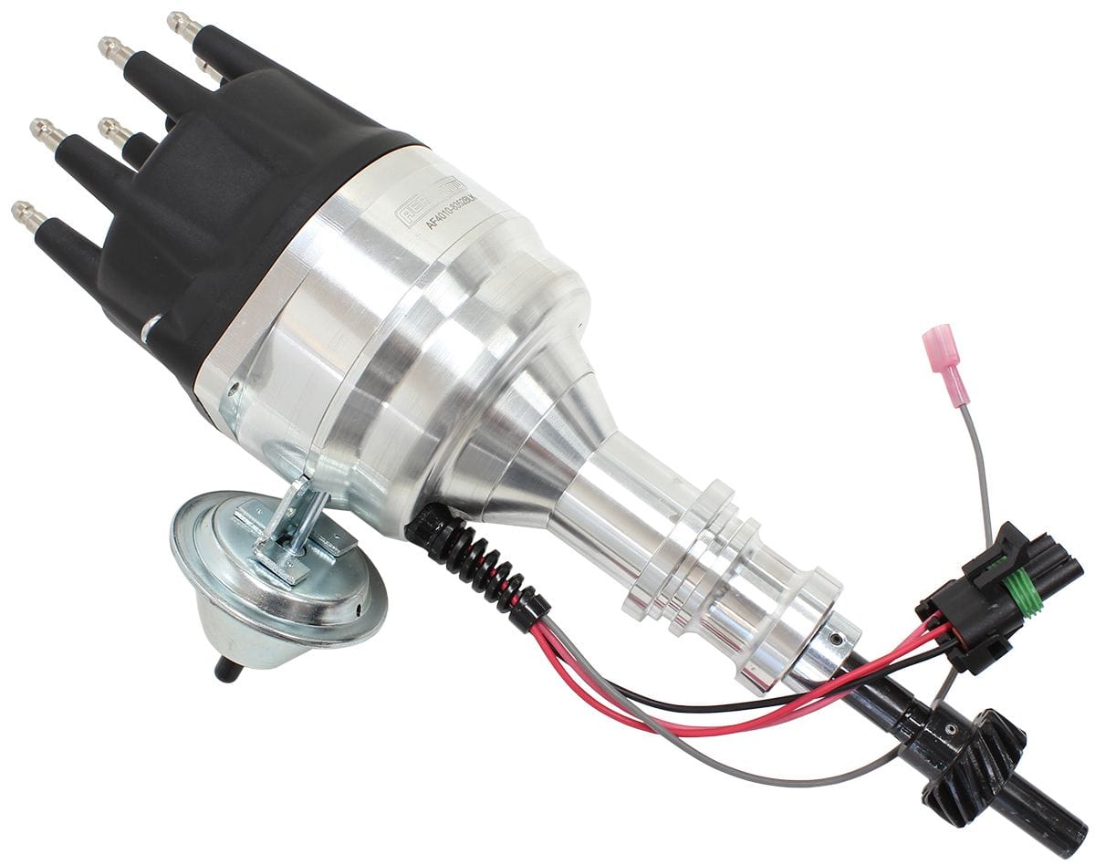 Aeroflow Performance Suit Ford 289 and 302 Windsor V8 Aeroflow XPRO Ford Windsor Ready to Run Distributor, Machined Aluminium Body with Black C SR