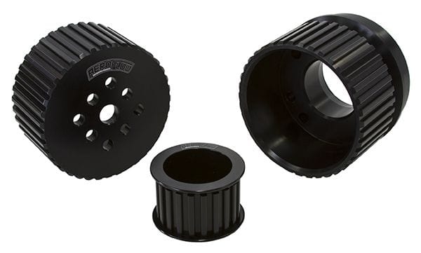 Aeroflow Performance Suit Ford 289 to 351 Winsdor and 302 to 351 Cleveland, 3 & 4 Bolt Pat Aeroflow Ford Gilmer Drive Kit (Belt not included) - Black Finish AF64-3002BLK SR