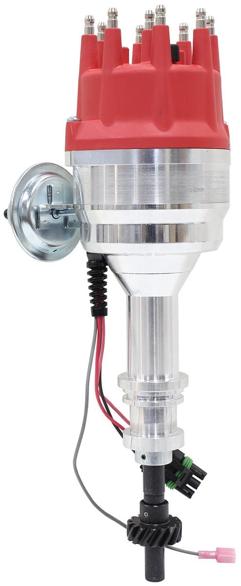Aeroflow Performance Suit Ford 302 and 351 Cleveland, Ford Big Block 429 and 460 V8 Aeroflow XPRO Ford Cleveland Ready to Run Distributor, Machined Aluminium Body with Red C SR