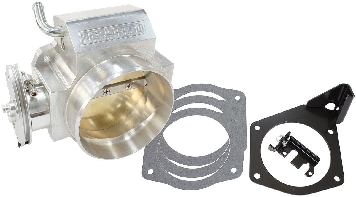 Aeroflow Performance Suit GM LS Series. Uses Standard Idle & TPS Aeroflow Billet 95mm Throttle Body - Polished Finish AF64-2072 SR